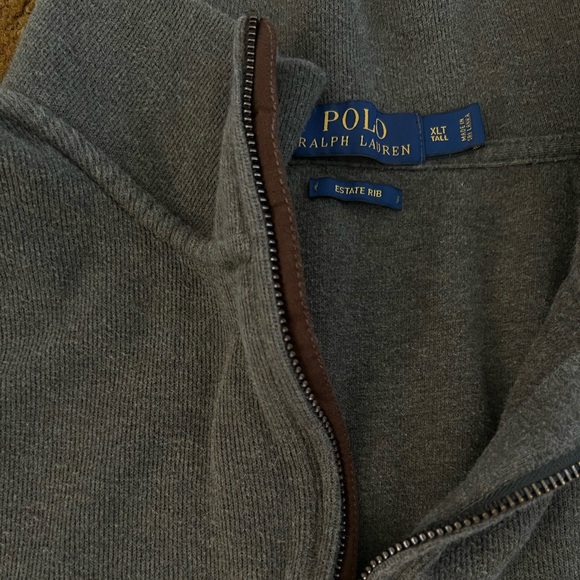 Vintage Polo by Ralph Lauren 1/4 Zip Sweatshirt Sage Green - Picture 5 of 9